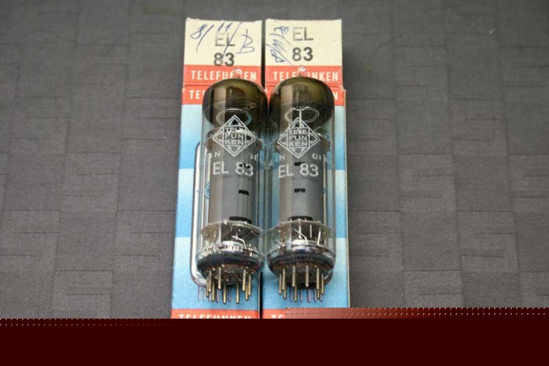 Telefunken EL83 6CK6 diamond <> matched pair - nos