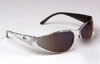 12 safety glasses blue-gold metallic wraparound lot