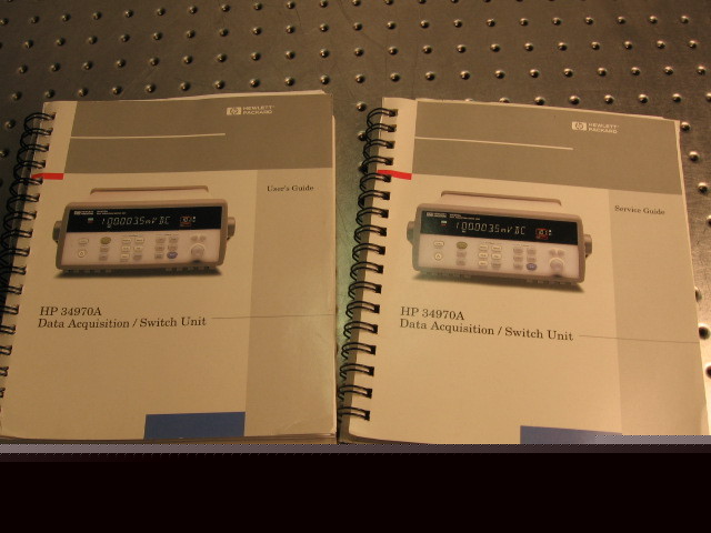 G27179 hp 34970A data acquisition unit manuals
