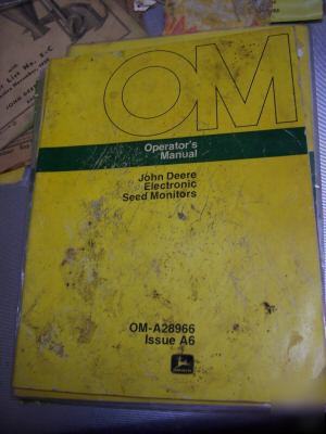 John deere operators manual electronic seed monitors