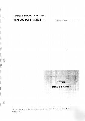 Tek tektronix 7CT1N operation & service manual