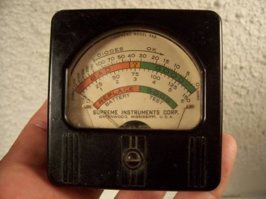 Vintage supreme instruments corp model 599 diode tester