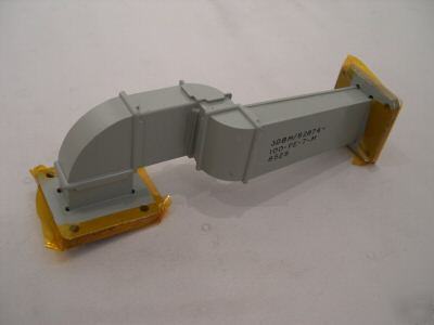 Waveguide transition 90 deg WR112 WR90 converter
