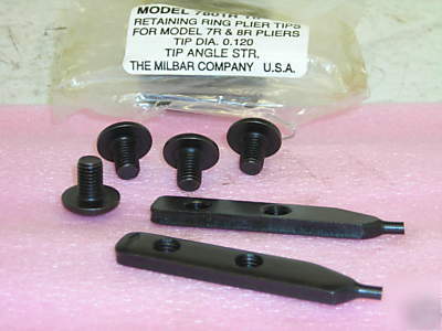 Milbar co. retaining ring plier tips model 7801 tip set