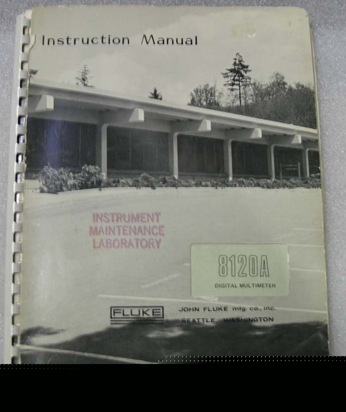Fluke 8120A digital multimeter operators manual