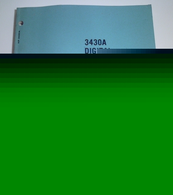 Hp 3430A digital voltmeter original op & service manual