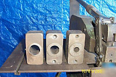 Whitney 10 ton deep throat hand punch press 4 die shoes