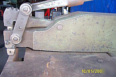 Whitney 10 ton deep throat hand punch press 4 die shoes