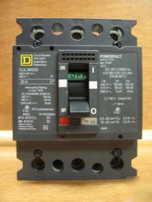 Square d powerpact breaker GJL36020 20 amp a 20A 20AMP