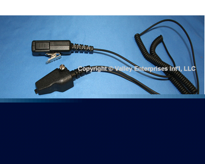 3' coil earbud audio & mic for kenwood tk-280 tk-380