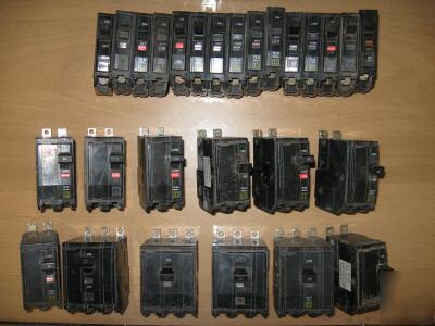 47 pcs huge lot of square d breakers qob ups shipping