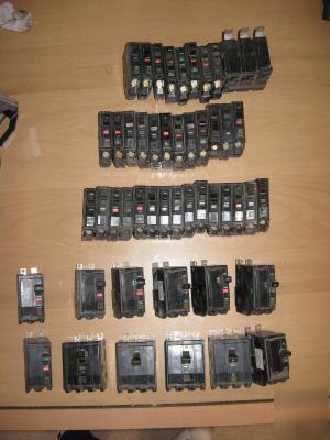 47 pcs huge lot of square d breakers qob ups shipping