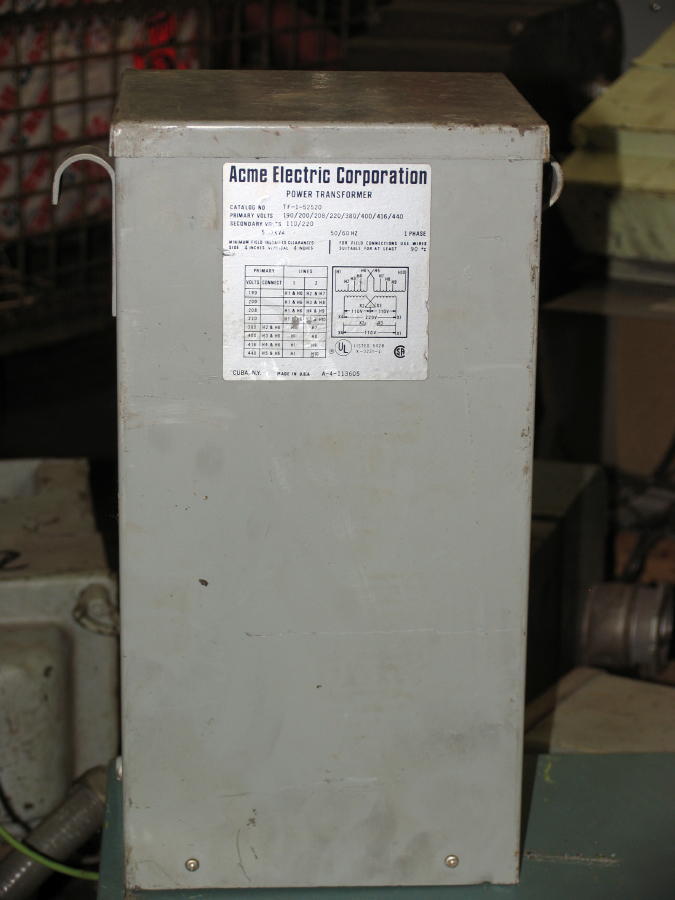 Acme 5 kva dry-type transformer