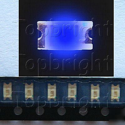 300 pcs 1206 smt smd 250 mcd blue led free ship