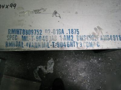 6AL-4V ti sheet .1875