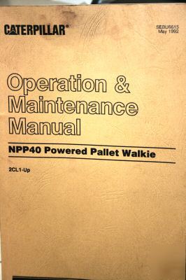 Caterpillar NPP40 powered pallet walkie jack