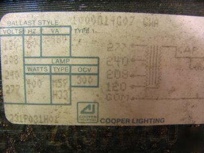 Cooper lighting mhep 28-400-mt-u 400 watts 113E