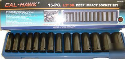 Deep impact socket set 15PC 1/2