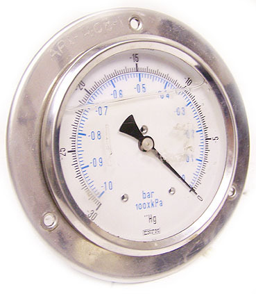 Enfn bar -1.0-0 & -30-0 hg pressure gauge / gage