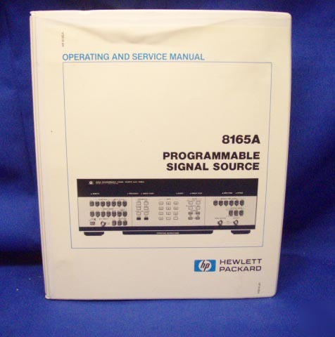 Hp 8165A programmable signal source op & service manual