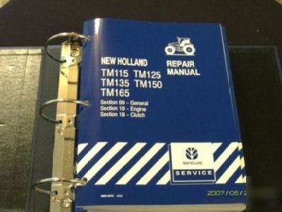 New holland TM115 TM125 TM135 TM150 TM165 repair manual