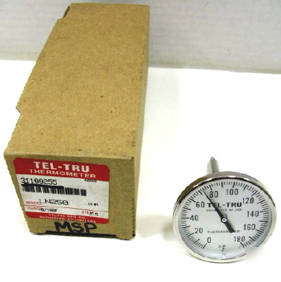 New tel-tru thermometer LN250 0-180F 1/4