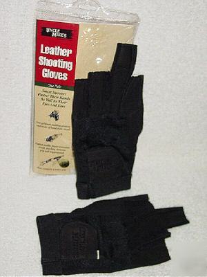 New uncle mike's leather shooting gloves size large 