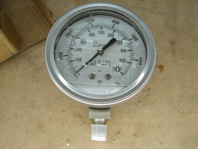 Pacific scientific 1000 psi stainless steel gauge