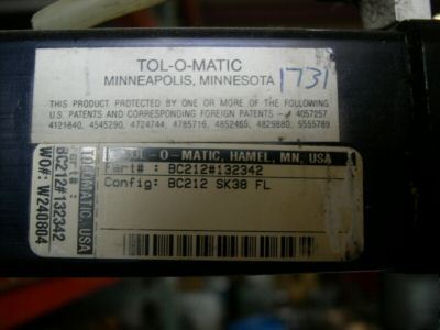 Tol-o-matic pneumatic rodless actuator BC212