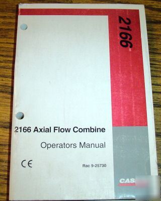 Case ih 2166 axial flow combine operators owners manual