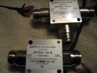 2 mini circuits couplers zfdc-15-5 n-connectors 