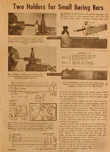 2 modelmakers lathe boring bar tool holders plans