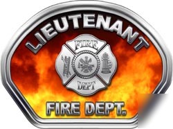 Fire helmet face decal 49 reflective lieutenant fire