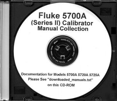 Fluke 5700A 5720A calibrator service manual (+) on cd