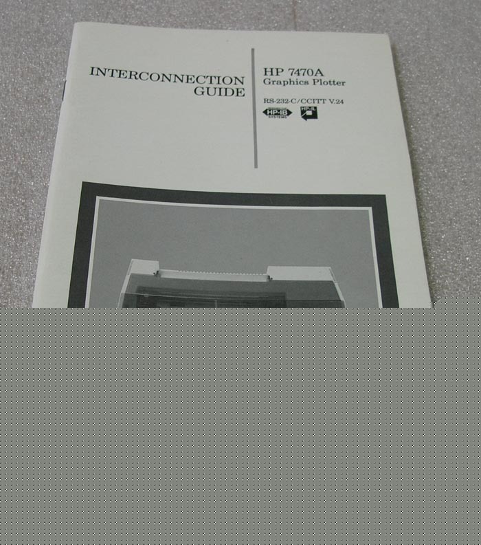 Hp 7470A graphics plotter interconnection guide []