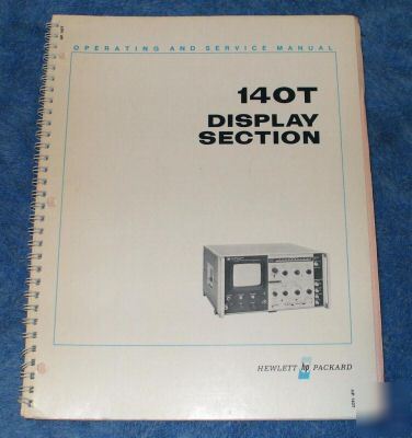 Hp - agilent 140T original service - operating manual