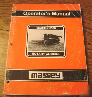Massey ferguson 8590 combine operators manual mf
