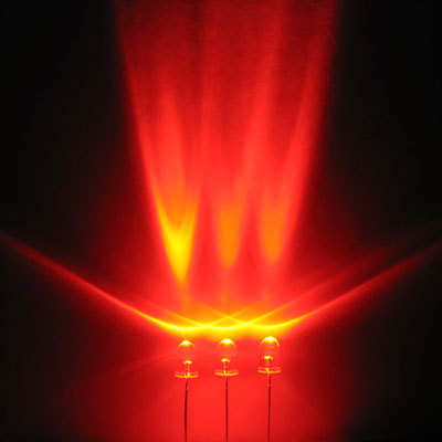 Red led set of 100 super bright 5MM 12000MCD+ f/r