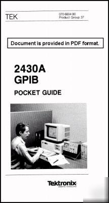 Tek tektronix 2430A gpib pocket reference guide