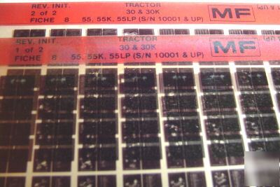 Massey ferguson 30-55LP tractor parts book microfiche