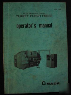 Amada pega nc turret punch press operators manual