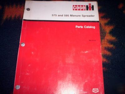 Case ih 575 and 595 manure spreader parts catalog
