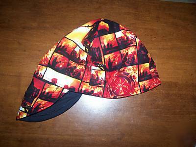 Firefighter welders hat hats cap caps welding biker