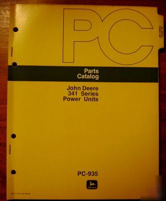 John deere 341 engine parts catalog for 105 combine jd