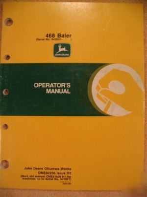 John deere 468 baler operator manual