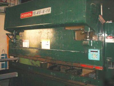 Niagara 10' x 100 ton press brake, back gauge,3