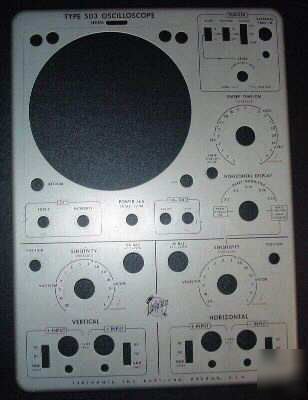 Tektronix front panel oscilloscope 503 restoration