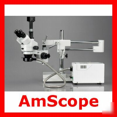 Trinocular 3.5-90X boom microscope + 3.0M usb pc camera