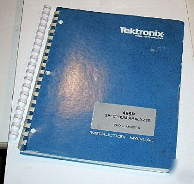 Tektronix 496P program manual ( 1ST printed 80/rev. 81)