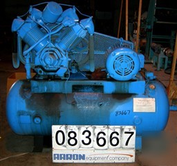 Used: reciprocating air compressor driven by a 20 hp, 3